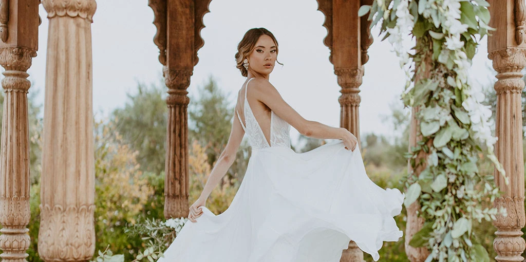 casual lace a-line wedding dress - D3508 by Essense of Australia